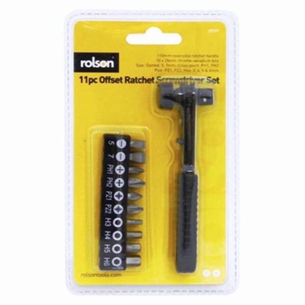 ROLSON OFFSET SCREWDRIVER SET 11PCE