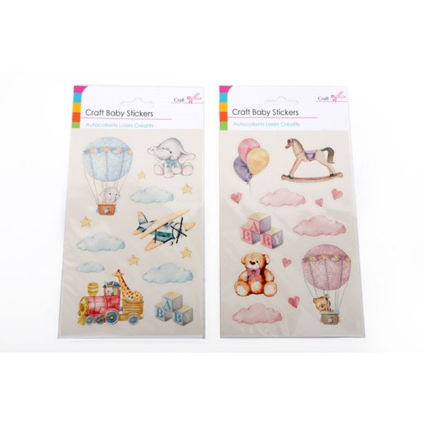 SIL BABY GLITTER STICKERS 10X15CM