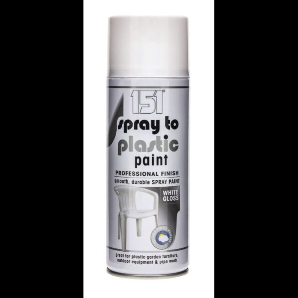 151 SPRAY PAINT TO PLASTIC 400ML WHITE GLOSS