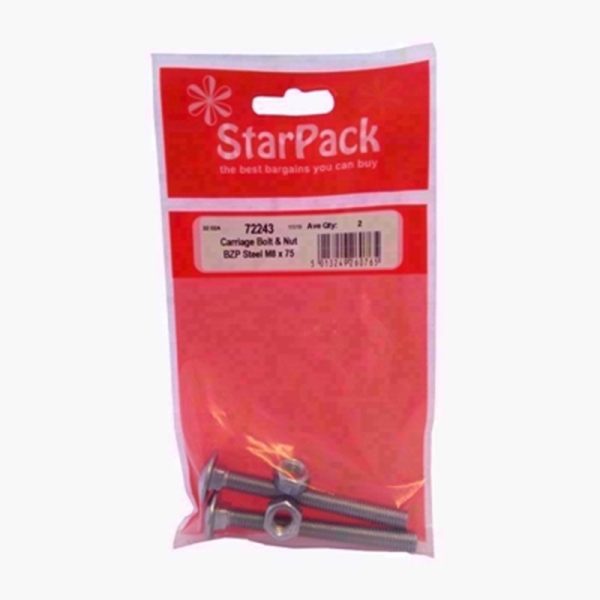 STARPACK BOLT AND NUT M8 X 75