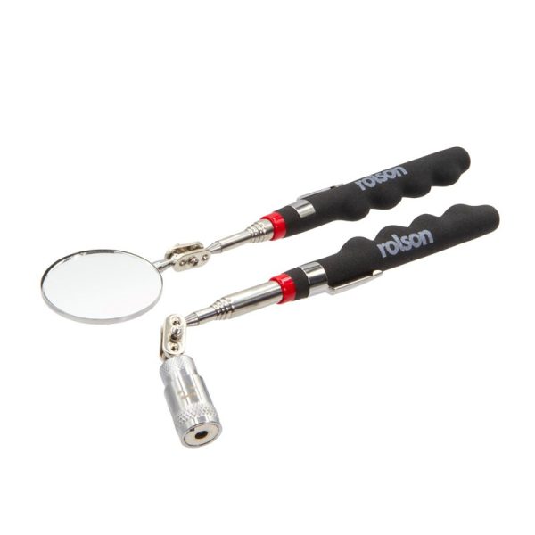 ROLSON MAGNETIC LED PICK UP TOOLS & INSPECTION MIRROR 2PC