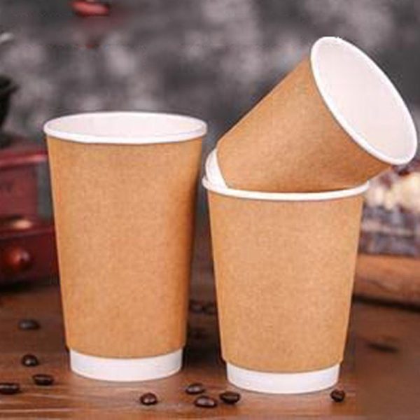 ECO WISE CUPS DOUBLE WALL BROWN 8OZ 25PCS