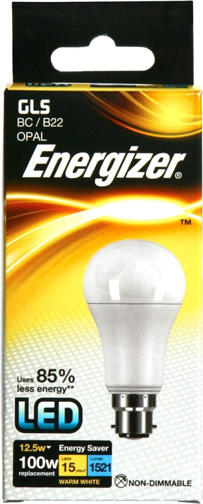 ENERGIZER LED GLS 5.6W W/W B22 BULB EACH