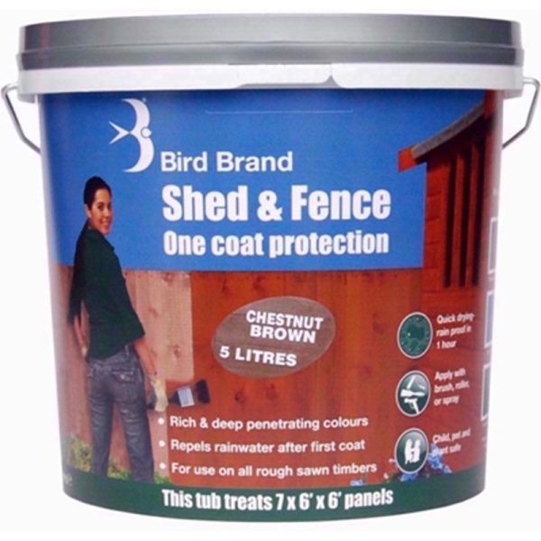 BIRDBRAND SHED/FENCE 1 COAT CHESNUT BROWN