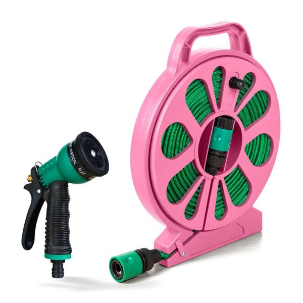 GREEN HABITATS 50FT FLAT HOSE SPRAY NOZZLE PINK