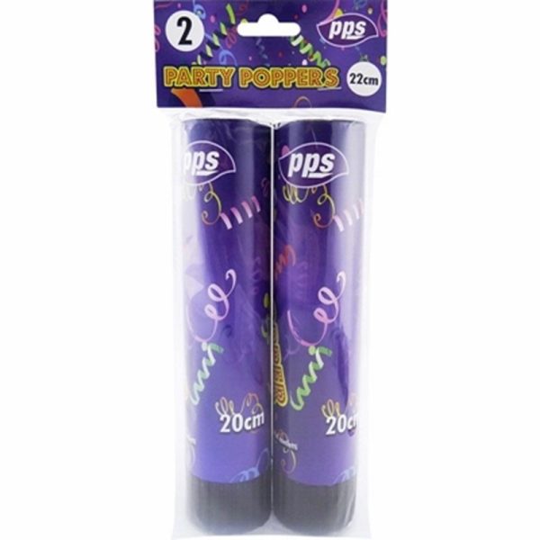 PARTY POPPERS 20.5CM 2PCES