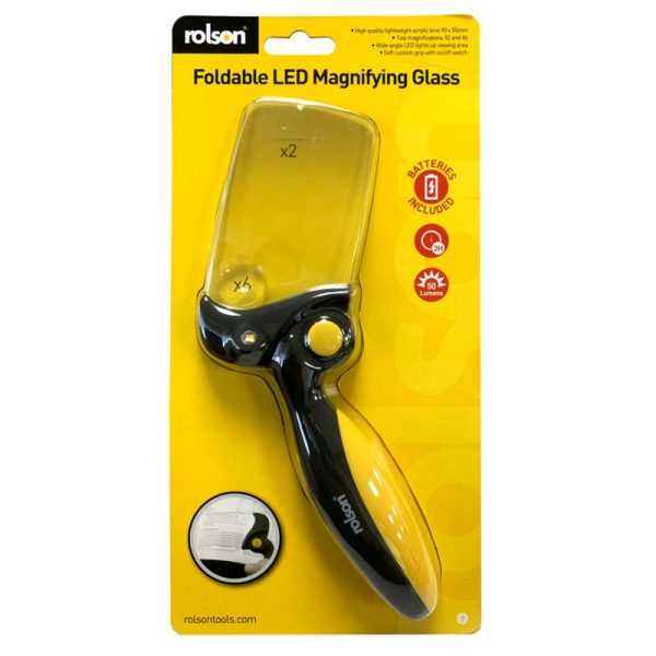 ROLSON FOLDABLE LED RECTANGULAR MAGNIFYING GLASS