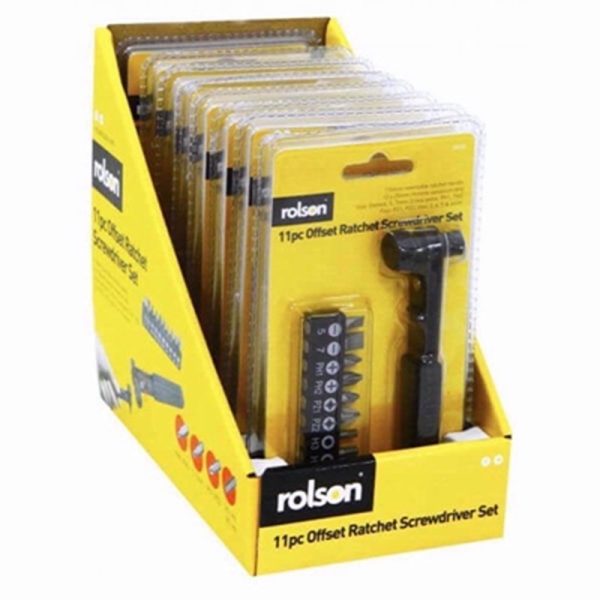 ROLSON OFFSET SCREWDRIVER SET 11PCE