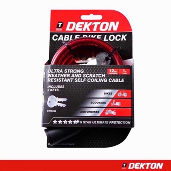 DEKTON BIKE LOCK 12MM X 1M