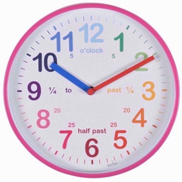 ACCTIM WICKFORD KIDS WALL CLOCK PINK