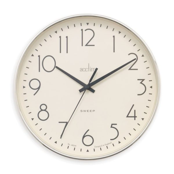 ACCTIM EARL WALL CLOCK CHROME