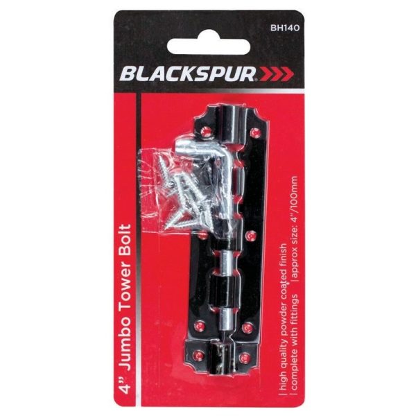 BLACKSPUR JUMBO TOWER BOLT 4 INCH