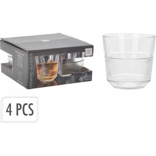 DRINKING GLASS SET 4PCS 270ML