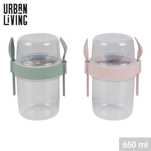 URBAN LIVING LUNCH BOX WITH CUTLERY 650ML