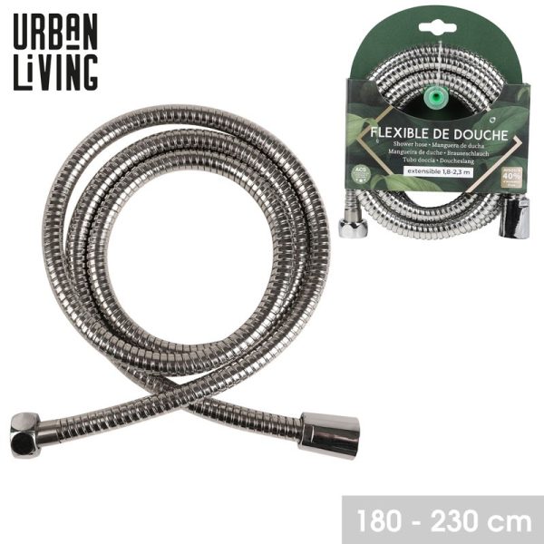 URBAN LIVING FLEXIBLE SHOWER HOSE 180-230CM