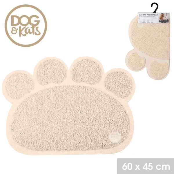 DOG & KATS PET CARPET PAW SHAPED BEIGE