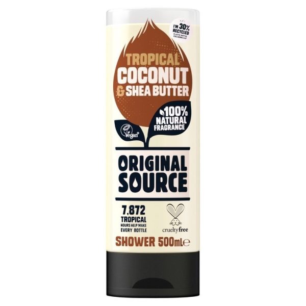 ORIGINAL SOURCE SHOWER GEL COCONUT & SHEA BUTTER 500ML PACK OF 6