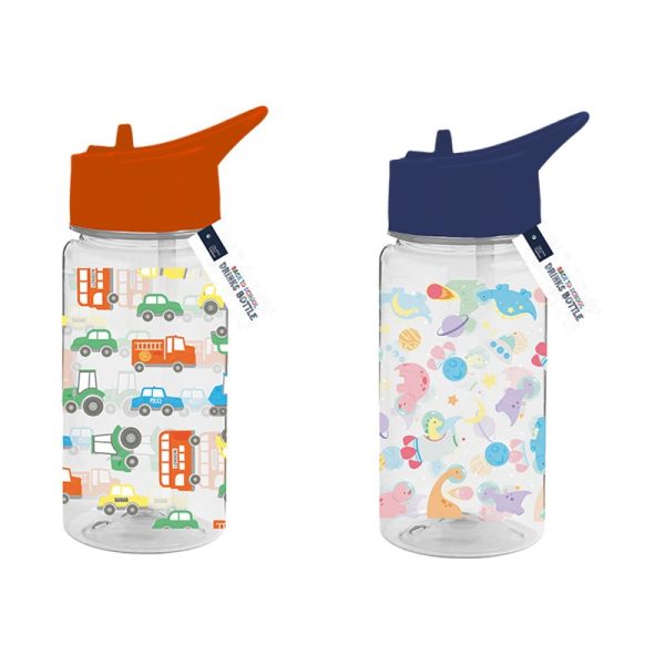 BOYS PRINTED BOTTLE WITH STRAW 400ML