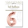 ROSE GOLD NUMBER 6 BALLOON