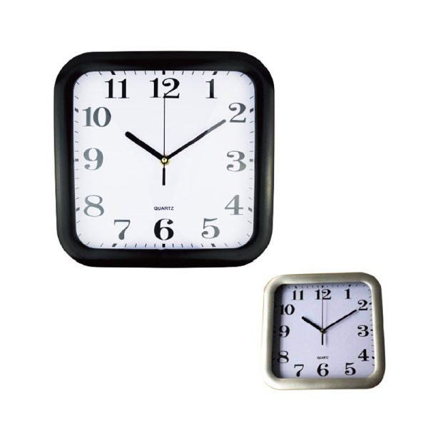 ADORN WALL CLOCK SQUARE ASSORTED