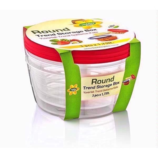 HOBBY ROUND TREND 3 FOOD BOX 1.75LTR