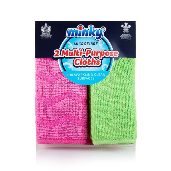 MINKY BRITE & BOLD MICROFIBRE CLOTHS 2PC