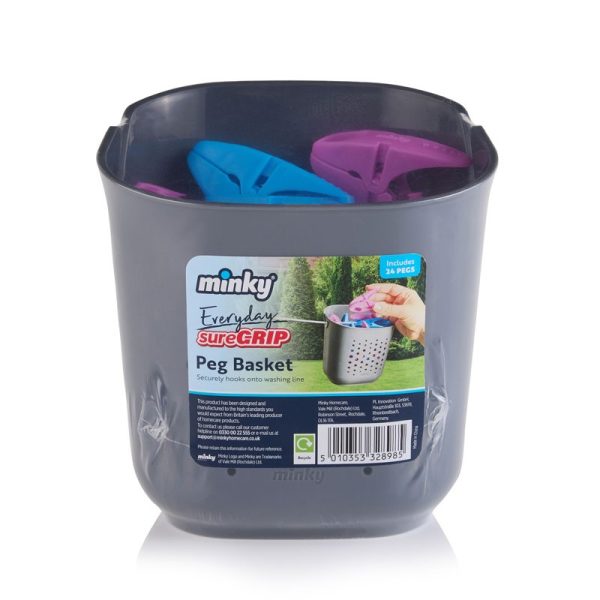 MINKY EVERYDAY SUREGRIP PEG BASKET WITH 24 PEGS