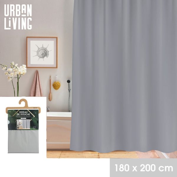 URBAN LIVING SHOWER CURTAIN 180X200CM GREY