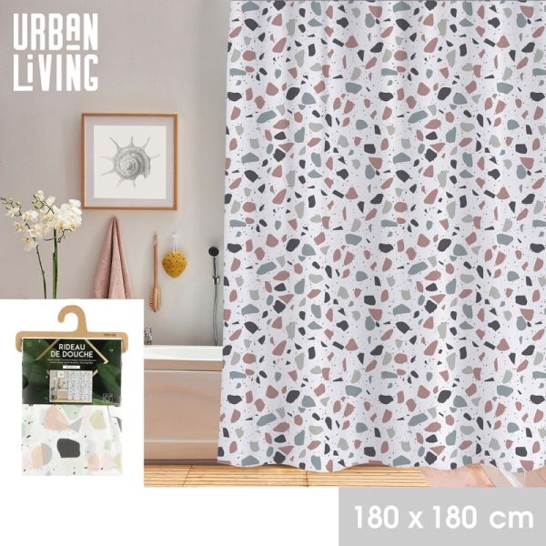 URBAN LIVING SHOWER CURTAIN TERRAZO 180X180CM