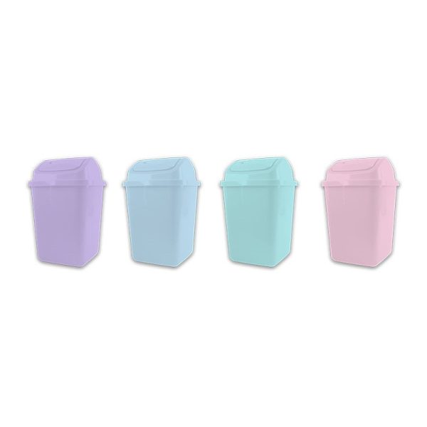 COOKE & MILLER PASTEL PLASTIC SWING TOP BIN