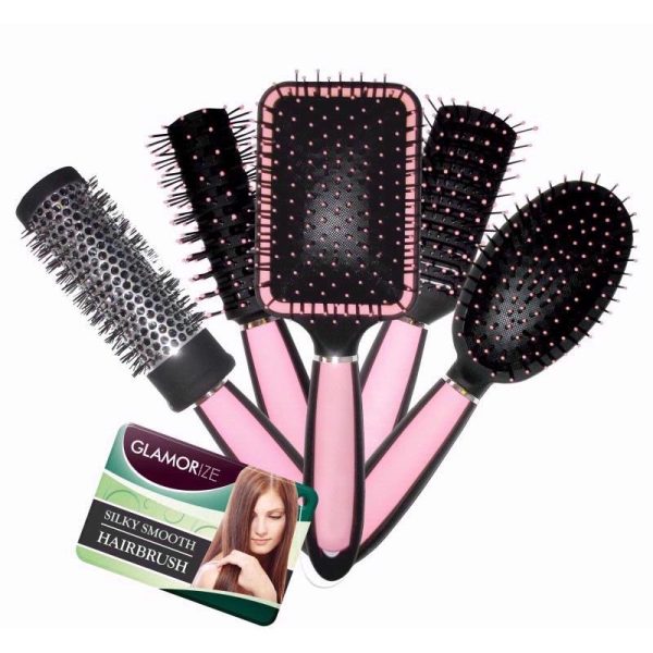 PINK HAIR BRUSHES ASSORTED