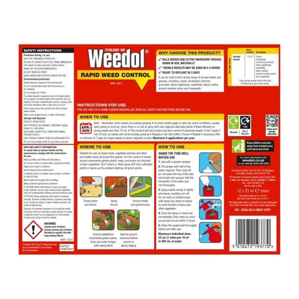 WEEDOL ROOTKILL RAPID 12 TUBES