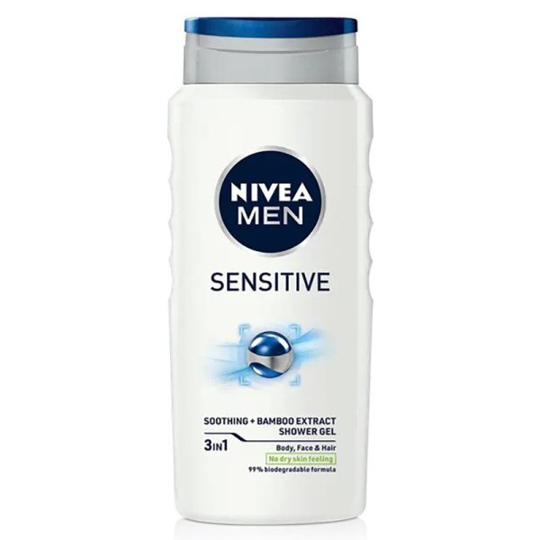 NIVEA MEN SHOWER GEL SENSITIVE 400ML PACK OF 6