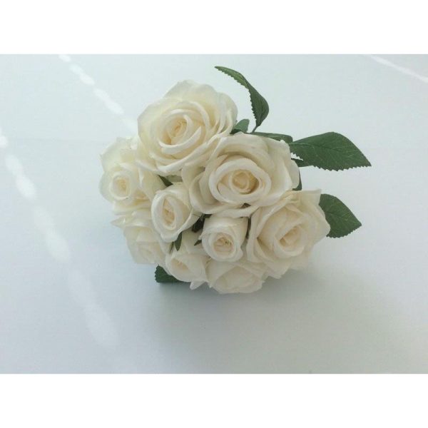 ROSE SILK HAND TIED IVORY