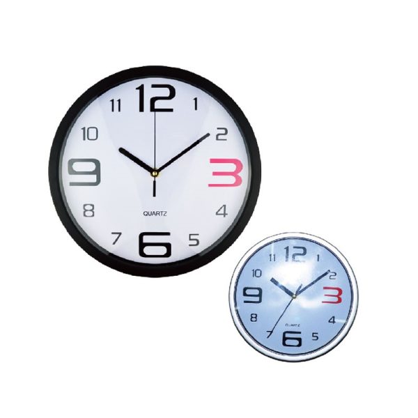 ADORN ROUND WALL CLOCK ASST COLOURS