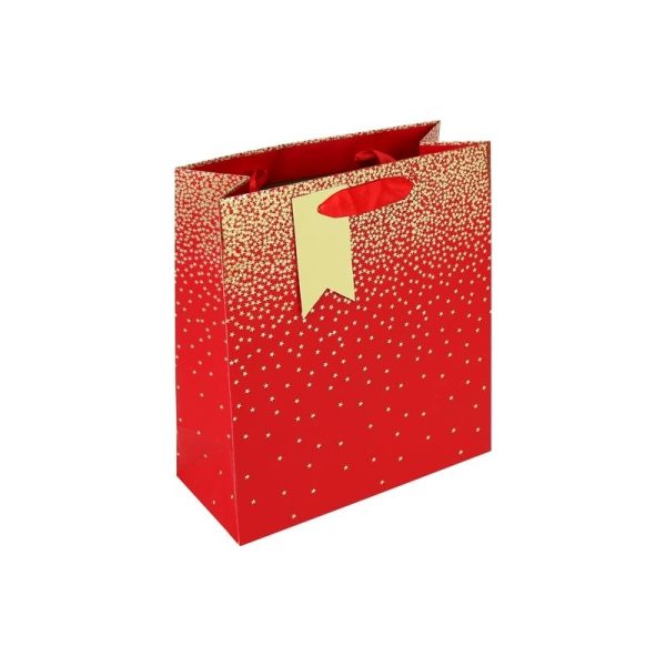 GIFT BAG RED OMBRE MEDIUM PACK OF 6