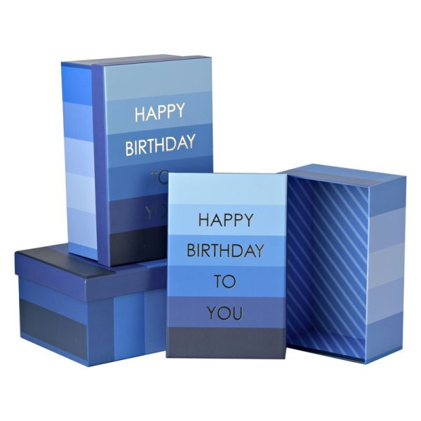 GIFT BOXES BIRTHDAY BLUE SET 3