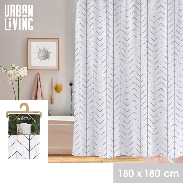 URBAN LIVING SHOWER CURTAIN LINES 180X180CM