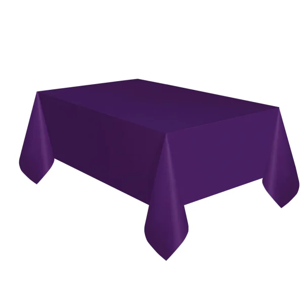 UNIQUE TABLE COVER RECT DEEP PURPLE 54X108IN