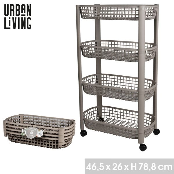 URBAN LIVING LIBERTY TROLLY DUNE 4 TIER