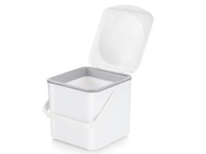 MINKY COMPOST CADDY GREY WITH TRAY 6L