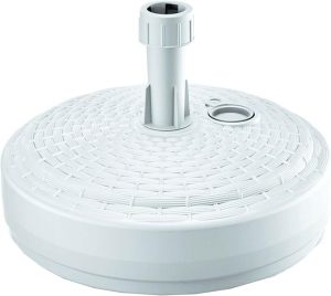 PARASOL BASE WHITE ROUND PLASTIC