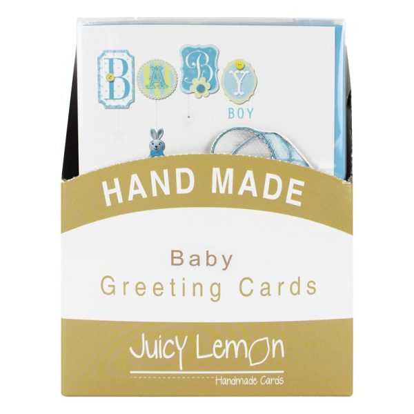 HANDMADE BABY GREETING CARDS PACK OF 6