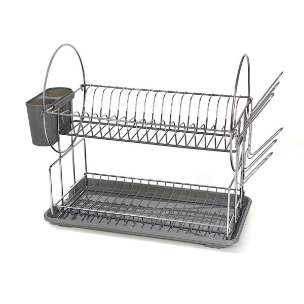 NEWMARK DISH DRAINER CHROME PLATED TWO TIER