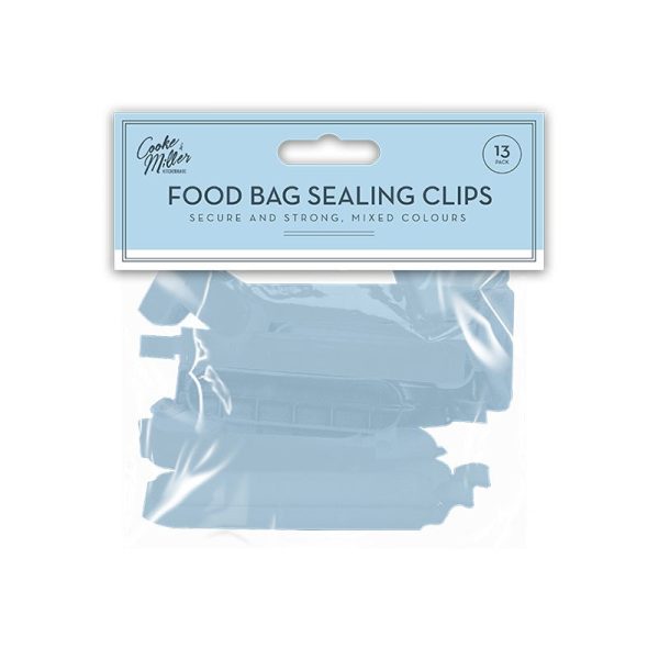 COOKE & MILLER PASTEL BAG SEALING CLIPS PACK OF 13