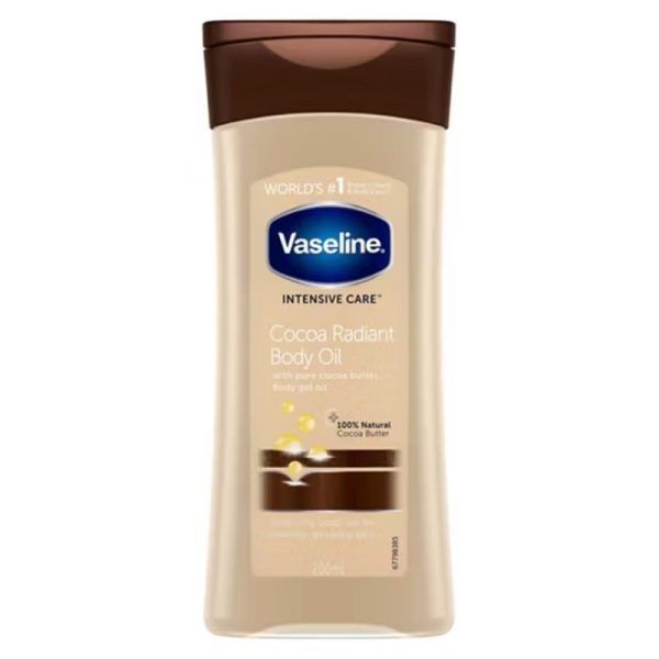 VASELINE OIL GEL COCOA RADIANT 200ML PACK OF 6