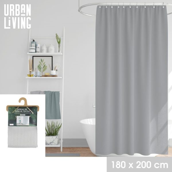 URBAN LIVING PASHA SHOWER CURTAIN NOMAD GREY 180X200