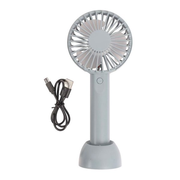 BRIGHT & HOMELY HANDHELD FAN RECHARGEABLE USB GREY