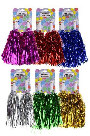 Cheerleader Pom Poms Pack Of 2 Colours