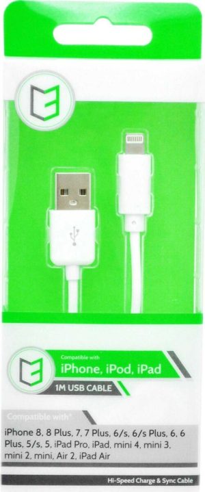 Vibe iPhone White USB Cable 1m